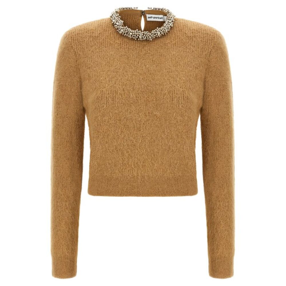 Self-Portrait Brown Polyester Women's Cardigan